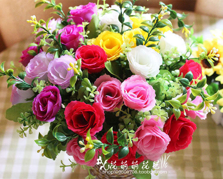 New Emulation Rose to Beam Rose Fake Flower flower Flower Family Residence Decoration Engineering Pendulum Manufacturer Direct Sales