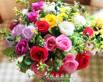 New Emulation Rose to Beam Rose Fake Flower flower Flower Family Residence Decoration Engineering Pendulum Manufacturer Direct Sales