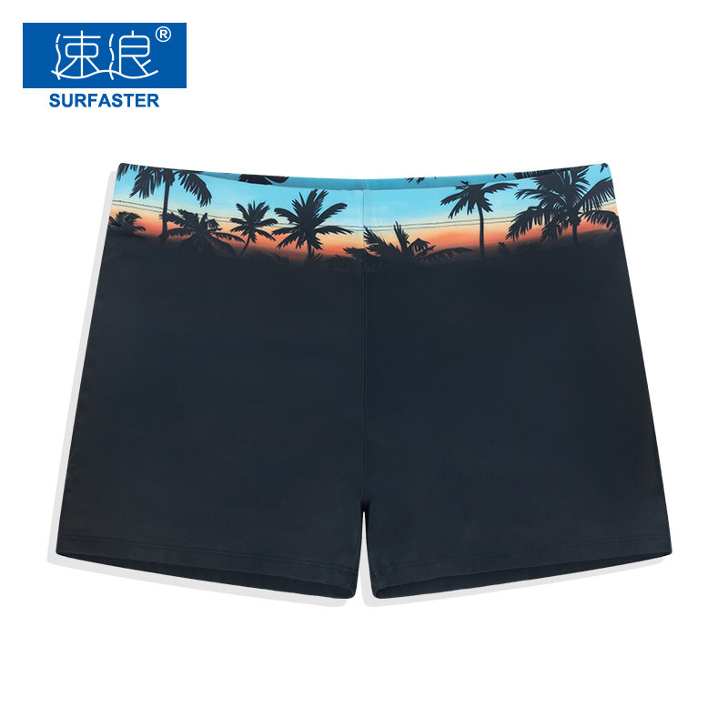 Anti-embarrassment men's swimming pants flat corner swimsuit men's 30% spa swimming pants men's fashion swimsuit kit boys suit