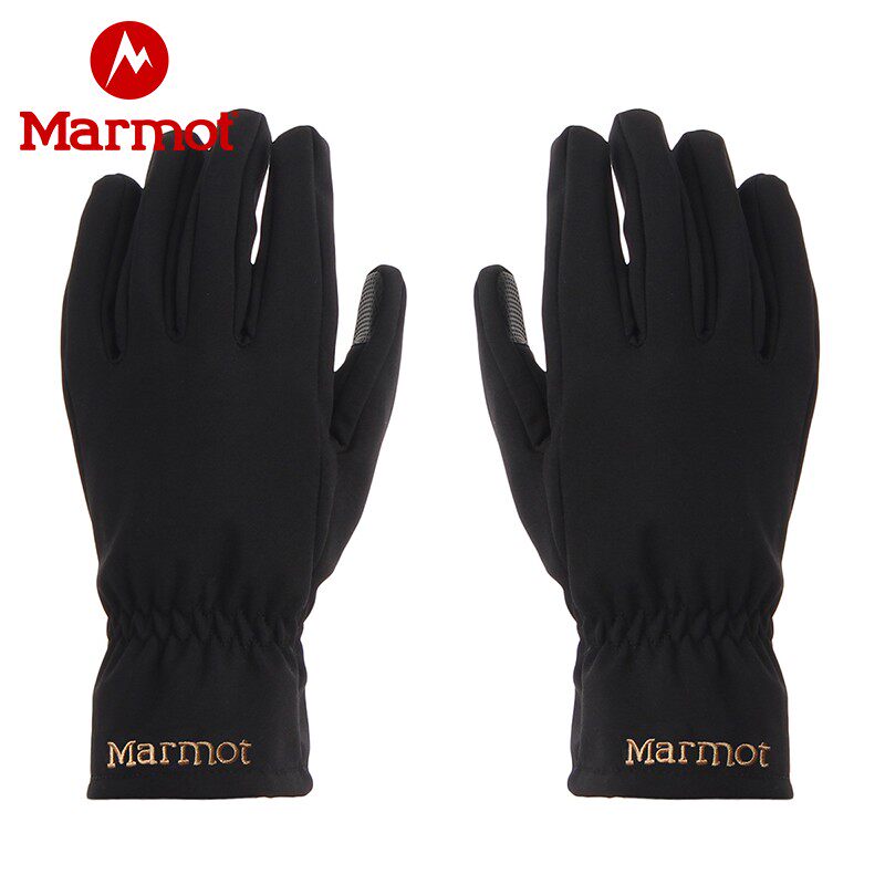 Marmot outdoor skiing warm windproof water repellent M1 soft shell touch screen male and female gloves