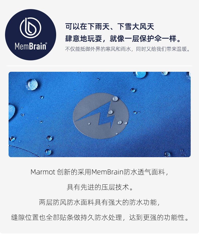 顶级户外 Marmot/土拨鼠 男士高蓬鹅绒内胆 三合一冲锋衣 图2