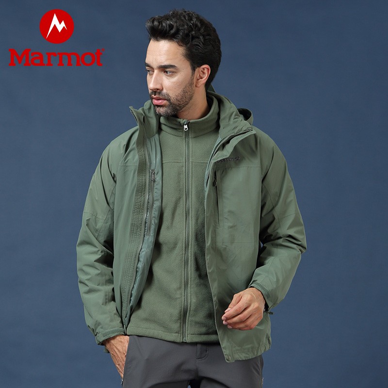 双11预售 Marmot 土拨鼠 V45920 男式户外三合一冲锋衣 ￥699包邮（需定金100元）3色可选