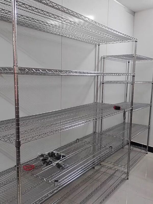 Commercial Heavy-Duty Shelving Rack Kitchen Multi-Layer Storage Rack Metal Grid Storage Rack Warehouse Sundries Rack Floor-Standing