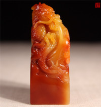 Susan Stone Junction Crystal Three Colorful Coincidentally candle red hibiscus stone seal (Xianglong Opera Pearl) seal engraving Jiao