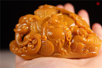 Laotian Stone Northern Fields Yellowstone Old Sex Full Yellow Pendulum Rohan Wash Elephant Collection For Gift Jiao