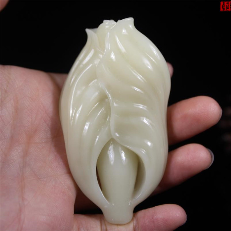 Fujian Shoushan Stone Handlebar Pieces Collection Bouquets Crystal White Hibiscus Stones to Play Pieces (100 Caiyuan) Gift Handpieces