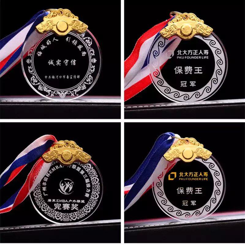 Crystal medal custom metal listed production sports competition championship award Six-1 Children's Day gift