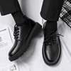 Men's Suit Leather Shoes, Winter British Style Business Formal Wear, Work Casual Soft-Soled Black Groom Wedding Shoes