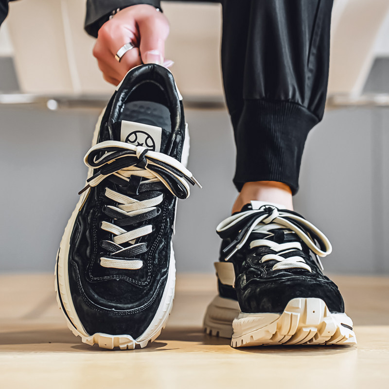 Men's Summer Trendy Versatile Student Running Sneakers with Thick Soles, Height-Increasing, Non-Slip, Casual Dad Shoes