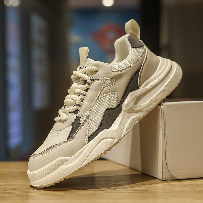 Men's Shoes 2025 New Autumn Breathable Trendy Brand High-End Versatile Casual Sneakers Men's Sports Soft-Soled White Shoes