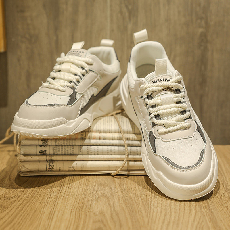 Men's Shoes 2025 New Autumn Breathable Trendy Brand High-End Versatile Casual Sneakers Men's Sports Soft-Soled White Shoes