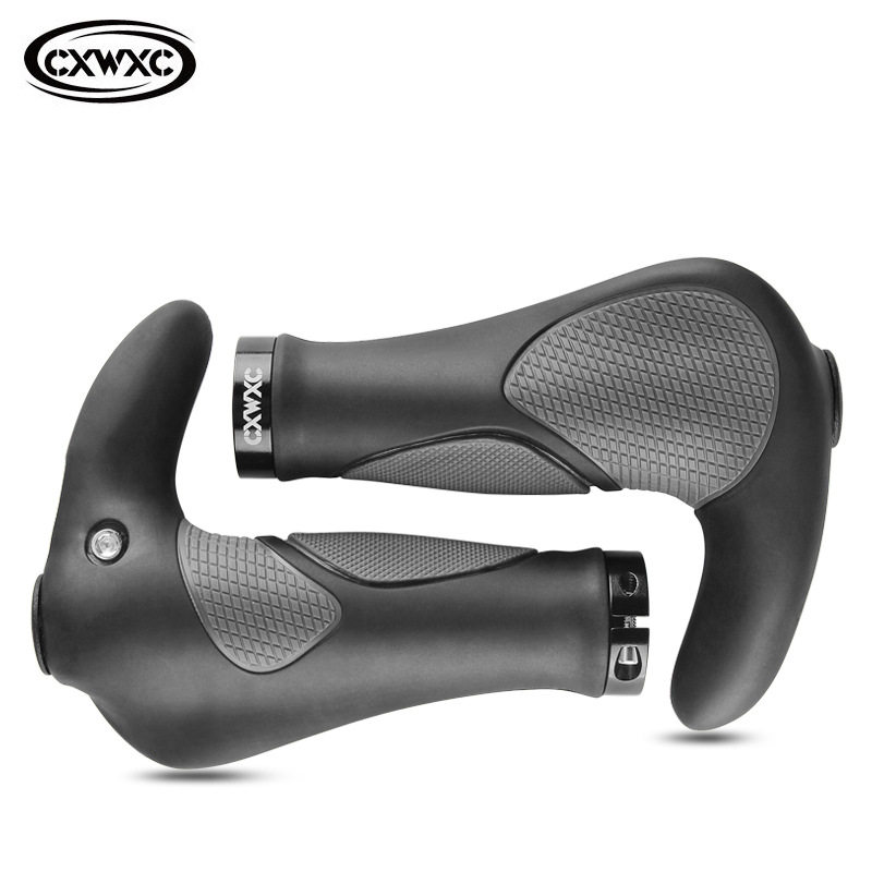 CXWXC bicycle handle gloves horn meat ball comfortable shock absorption non-slip aluminum alloy lock mountain bike handle