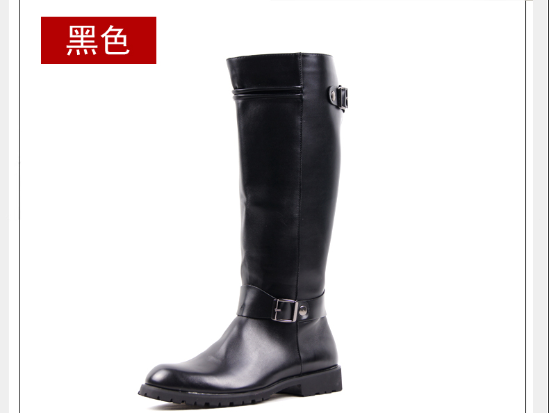 Giày cao cổ nam Honor Guards Giày diễu hành Xu hướng Hàn Quốc Giày cao cổ nam bằng da Zipper Zipper nhọn Giày dài Boots quân đội Boots mẫu giầy lười nam