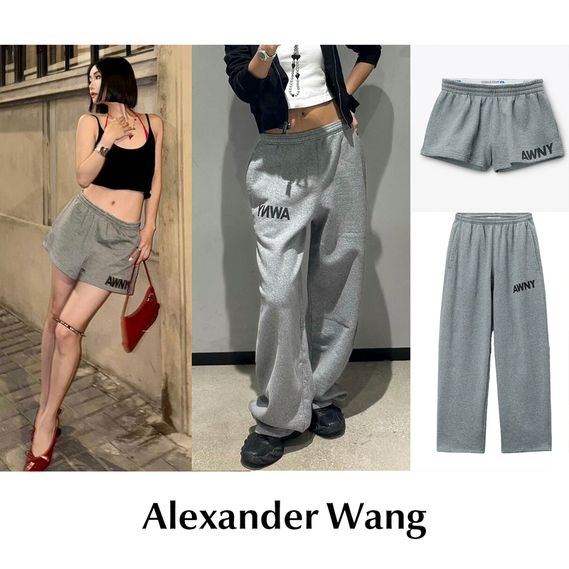 Cettce in Stock Alexander Wang Alexander Wang Logo Sports Pants and Shorts