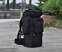Le Xiaoyao outdoor 65 liters rucksack large capacity backpack shoulder bag with aluminum tube to send rain cover nylon fabric thick