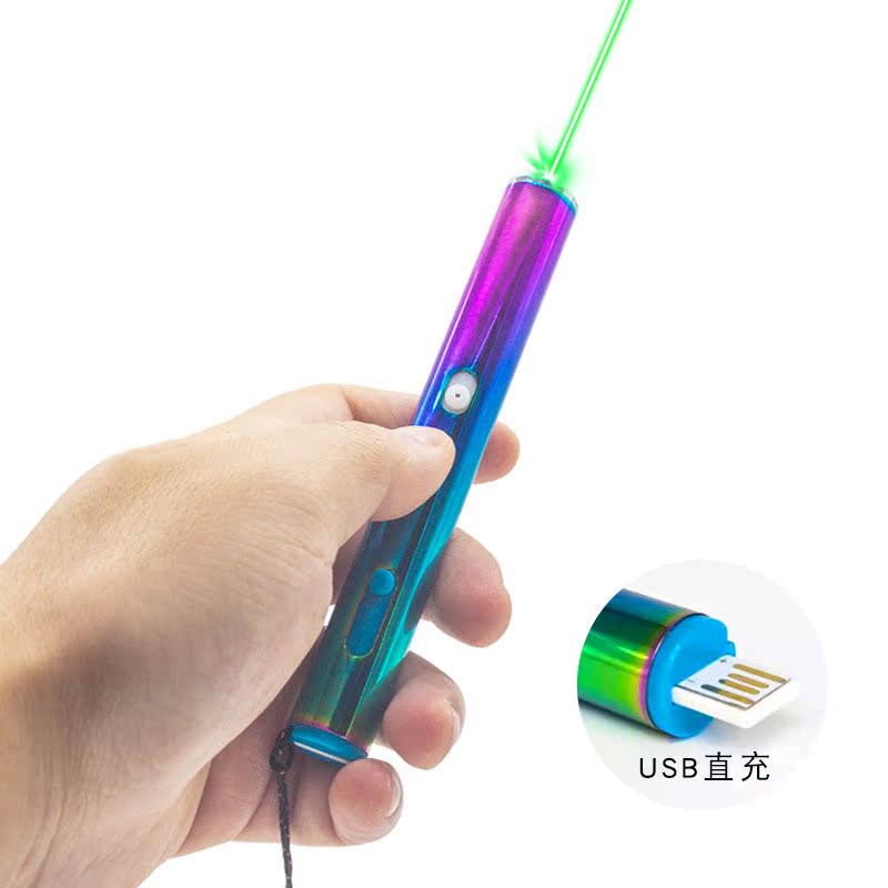 Colorful USB charging green laser pen infrared sales building sand table shooting pen outdoor coach indicator light custom lettering