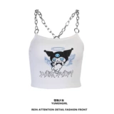 Брендовая мультяшная цепь, топ с чашечками, майка, коллекция 2022