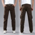 Quần yếm giá rẻ nam nhiều túi lỏng lẻo thẳng quần ngoài trời lao động bảo hiểm lao động làm việc quần nam - Crop Jeans