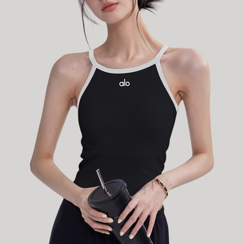 Aio Color-Blocked Sports Vest Integrated Shock-Absorbing Tight-Fitting Yoga Camisole for Outerwear Fitness Pilates Training Underwear