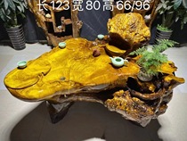 Clearance price root carving tea table camphor wood Jinsinan solid wood tea table tree head whole tree root carving coffee table chicken wing Wood