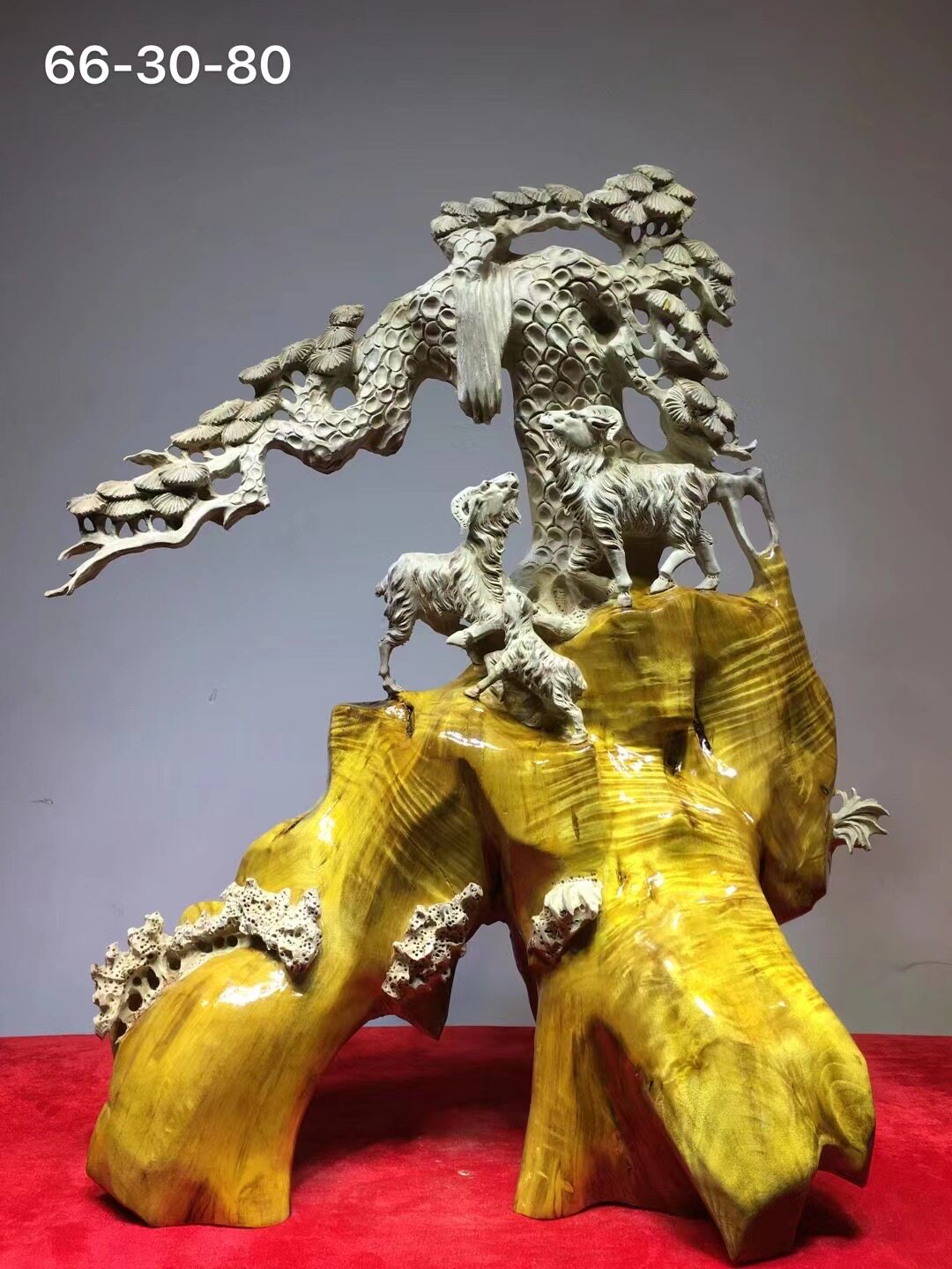 Too much of a cliff-swing piece root carving handlebar piece aging fine tumor scar full of old material little money leopard eg.