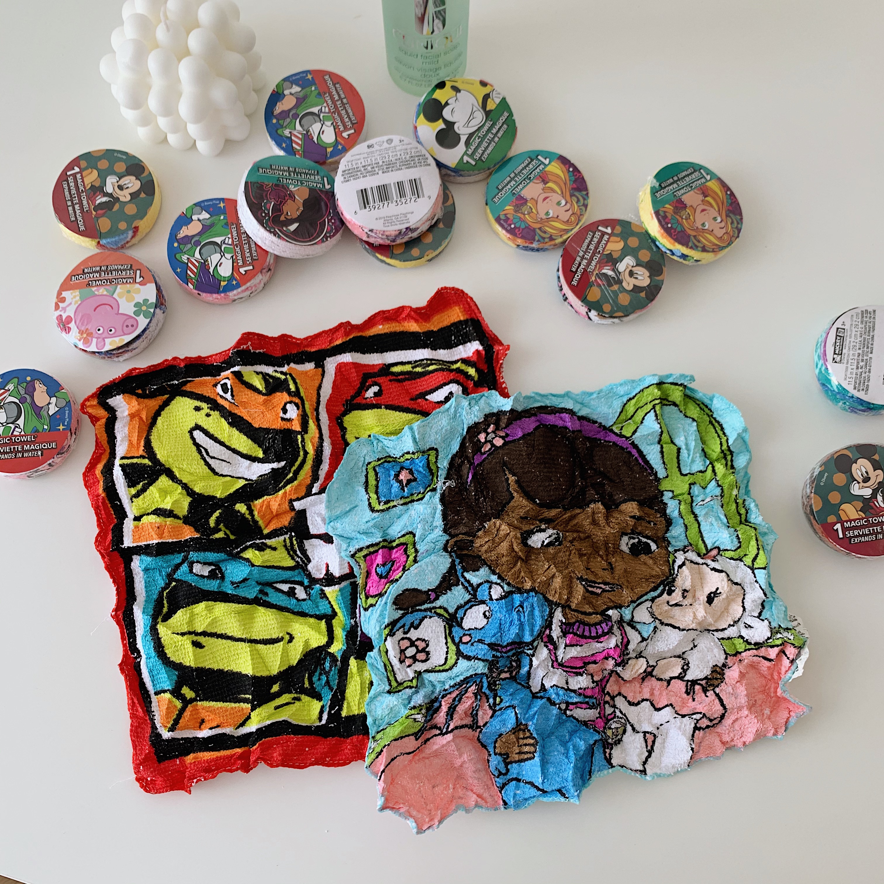 External single cartoon compressed towel 29x29cm disposable wash face towel