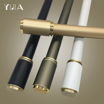Nordic simple Roman pole Curtain pole Gold single and double pole top mounted side mounted track pole Perforated aluminum alloy thickened
