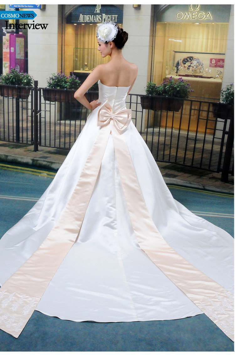 Super long pink 2 m floating with wedding dresses accessories double butterfly knot meritocratic wedding dresses accessories atmosphere elegance-Taobao