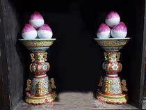 Jingdezhen Ceramic Pendulum with hand hand-painted imitation ancient pink sushi pair of antique porcelain