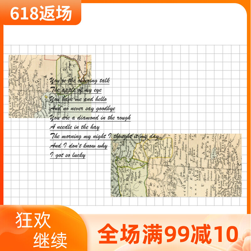 N1ng hand ledger hit bottom collage material world map and paper adhesive tape with off-type paper