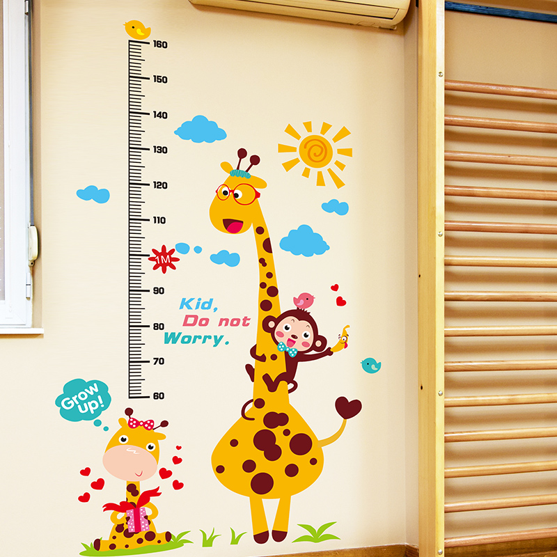 Cartoon Boy measuring Height Stickers Girl wall stickers Bedroom decoration Children's room decoration height ruler