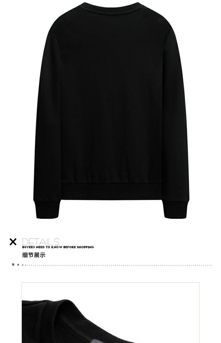 GXG áo len nam quần áo mùa thu nam tự canh thời trang khí chất thanh niên đen tròn cổ áo len áo len nam - Áo len ao hoodie