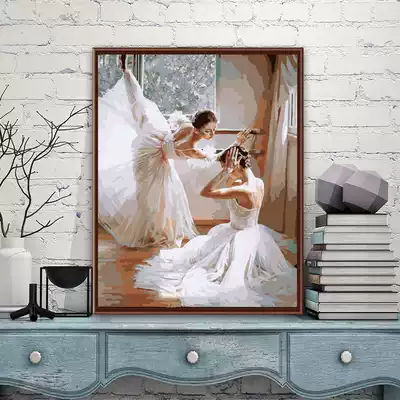 Ballet girl Digital Oil Painting diy oil color painting art living room bedroom hand-painted decompression color decorative painting painting