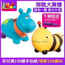 B Toys Bile childrens baby inflatable riding toy sports jumping ball hippo bouncing bumblebee horn ball