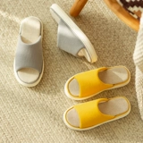 朴西 Нескользящие тапочки, комфортная обувь на платформе, из хлопка и льна, осенние