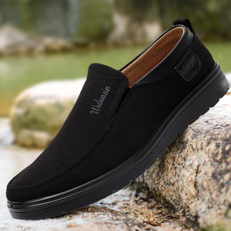 Spring Autumn Old Beijing Cloth Shoes Seniors Shoes Men's Middle Aged Casual Shoes Breathable Non-slip Light Men's Dad Shoes Big Size