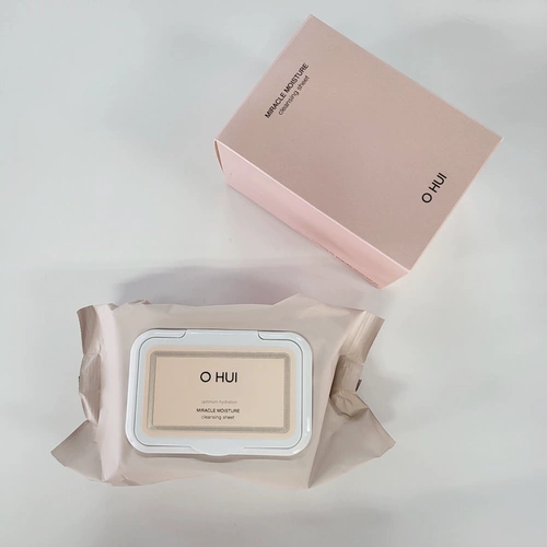 Ohui, свежее травяное освежающее увлажняющее средство для снятия макияжа, салфетки, Южная Корея, 60 штук, глубокое очищение