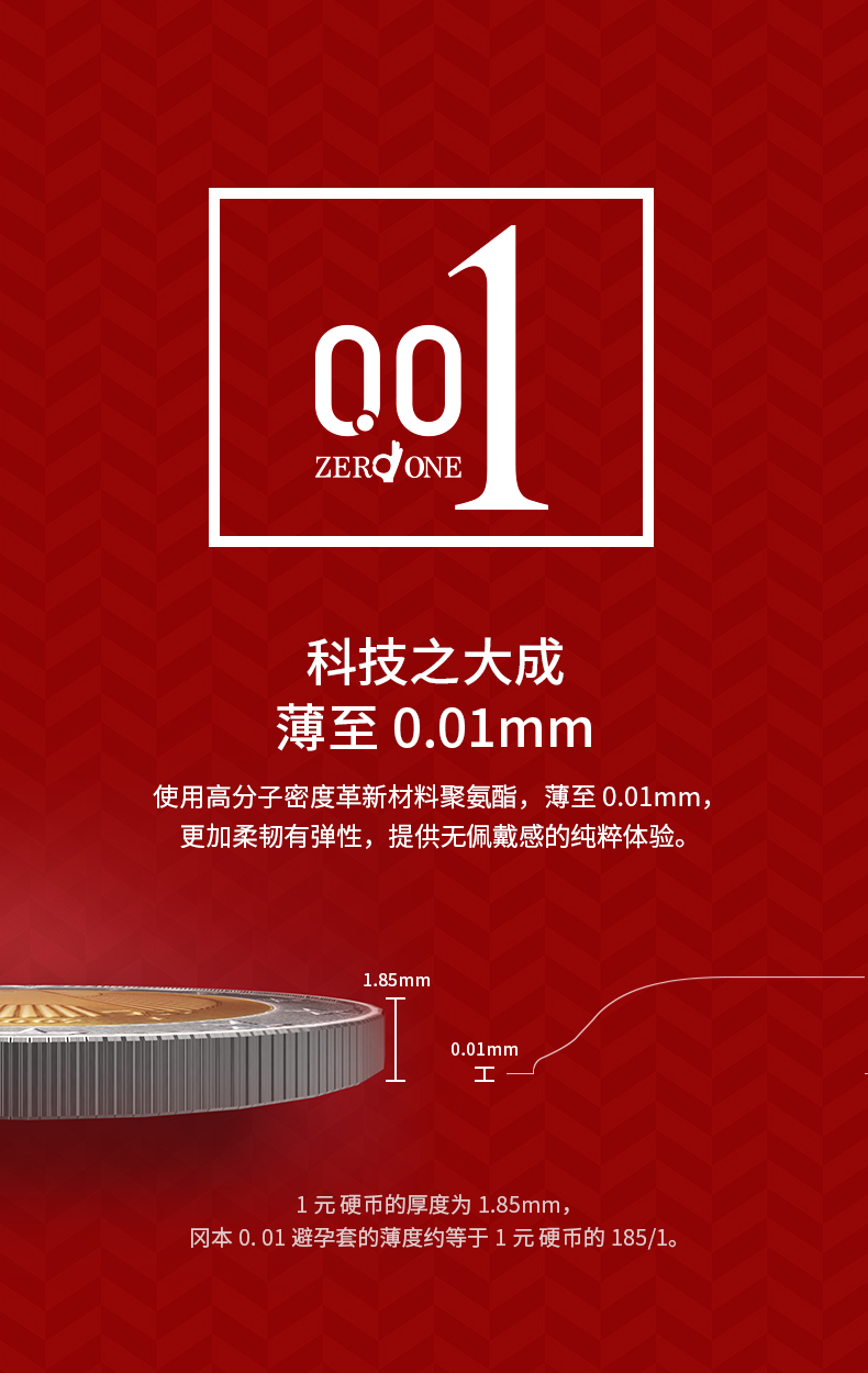 日本进口 冈本 最薄的套套 001安全套 3片+003润滑液6ml 图2