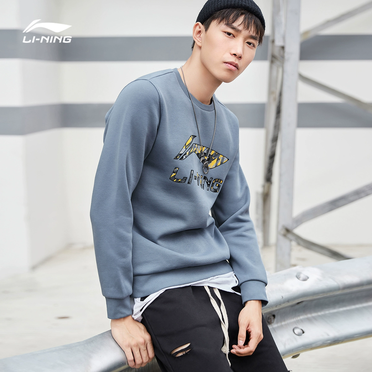 Li Ning áo len nam 2020 loạt thời trang thể thao mới có mũ trùm đầu dài tay cổ tròn đồ thể thao nam mùa thu - Thể thao lông cừu / jumper
