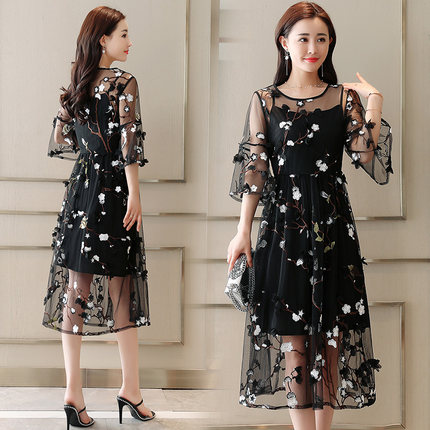 碎花雪纺连衣裙2018流行女装夏装新款韩版时