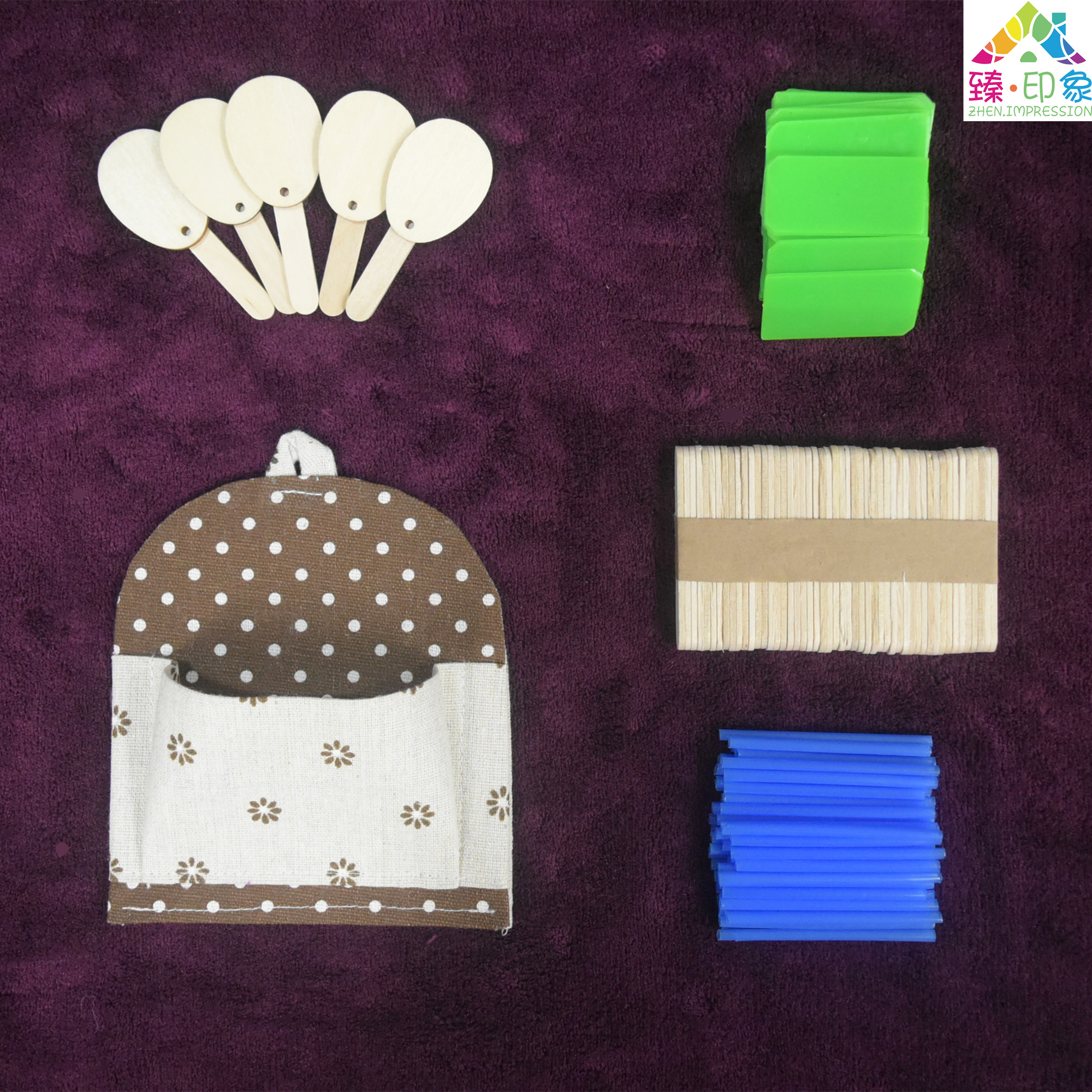 Kindergarten storage bag ice cream stick drinking water record appliance life record comb area corner card morning inspection card