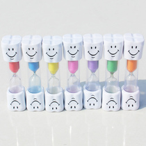 Creative plastic time Smiley hourglass ornament 1 2 3 5 10-minute childrens brushing timer Buy one get one free
