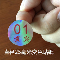  01-50 Number number Diameter 25mm Serial number Water cup Bottle cap Box Glass mark Waterproof sticker