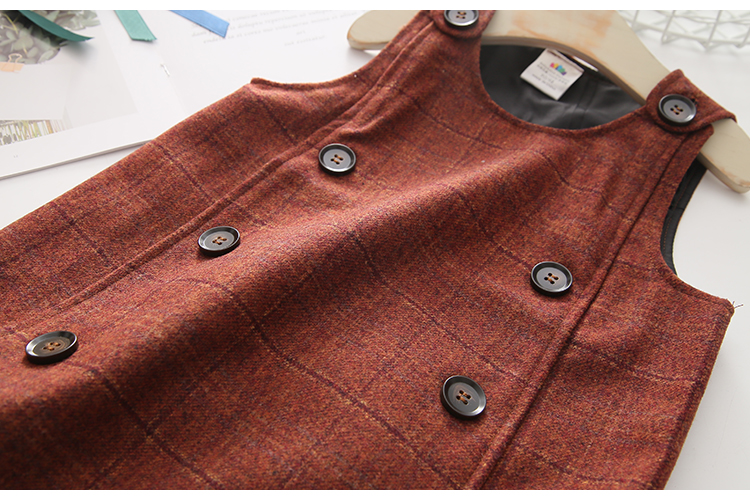 Váy vest bé 2019 xuân mới cho bé gái Quần áo trẻ em Váy kẻ sọc qz-4960 áo đầm trẻ em