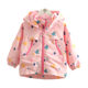 Girls' coat 2022 autumn and winter children's clothing baby mid-length hooded plus velvet thickened jacket wt-9368