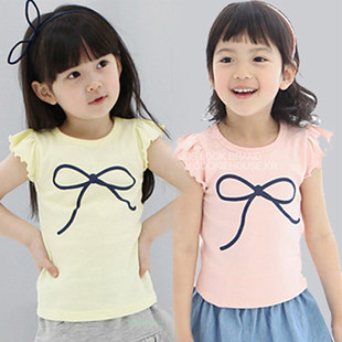 Children's summer summer clothing, long-sleeve, short sleeve T-shirt, Korean style, children's clothing