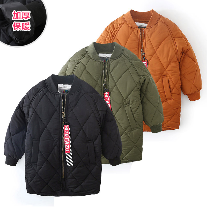 Baby pure colour cotton clothes 2022 Winter fit new boy children Thickened Jacket wt-9076