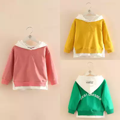 Baby hooded sweatshirt 2021 Autumn New Girls children's clothing children's pullover long sleeve top wt-7772