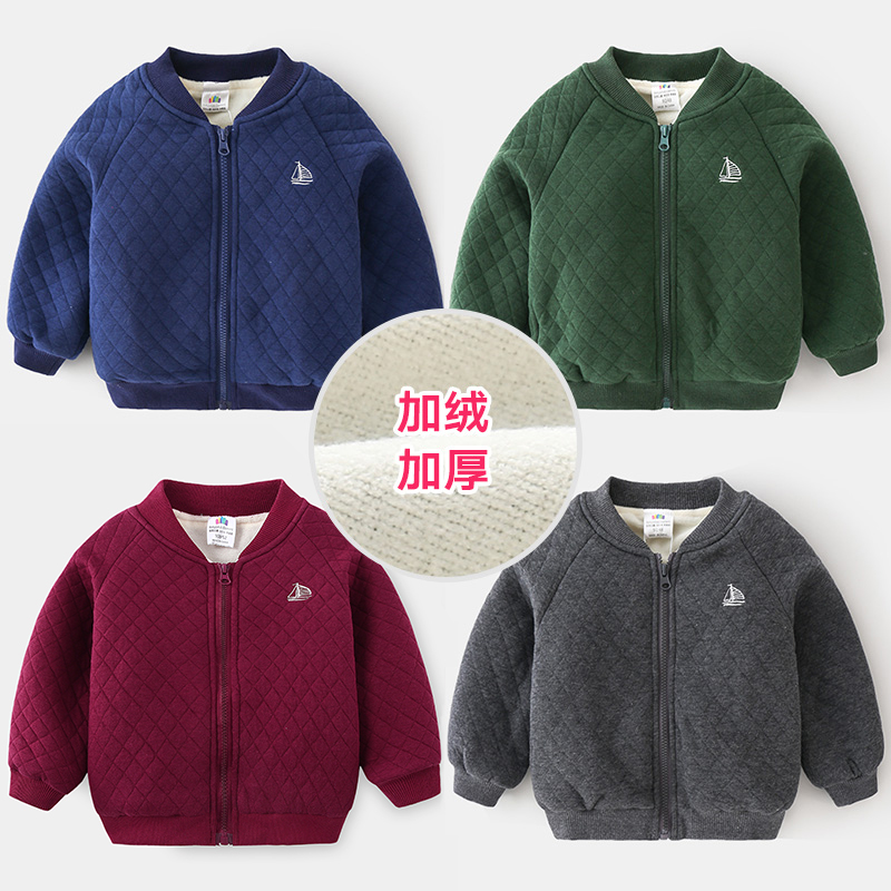 Baby coat 2021 winter new boys ' children's clothing Children's velvet thickened baseball suit wt-9818