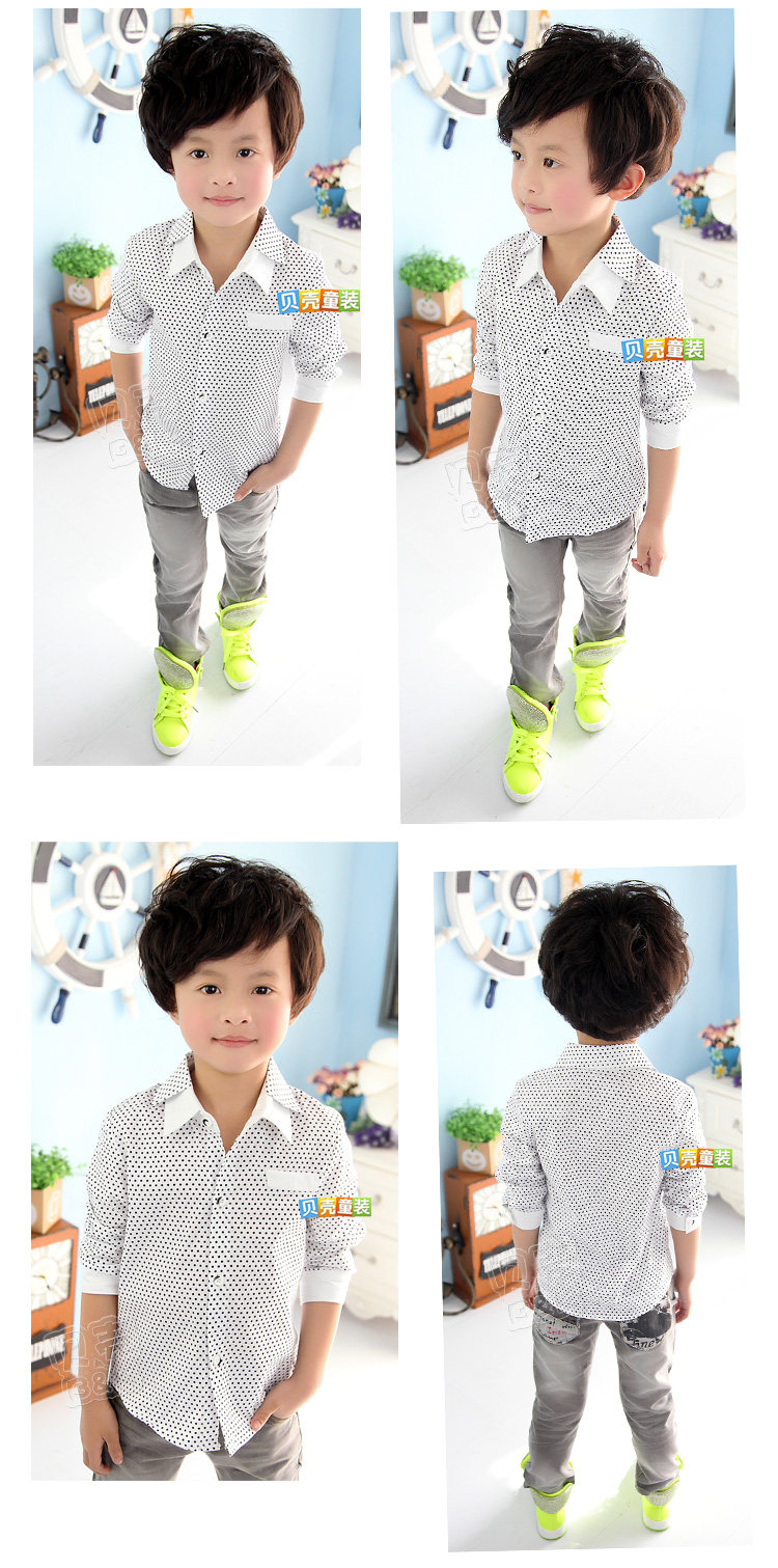 Chemise garcon à manche longue - Ref 2081936 Image 72